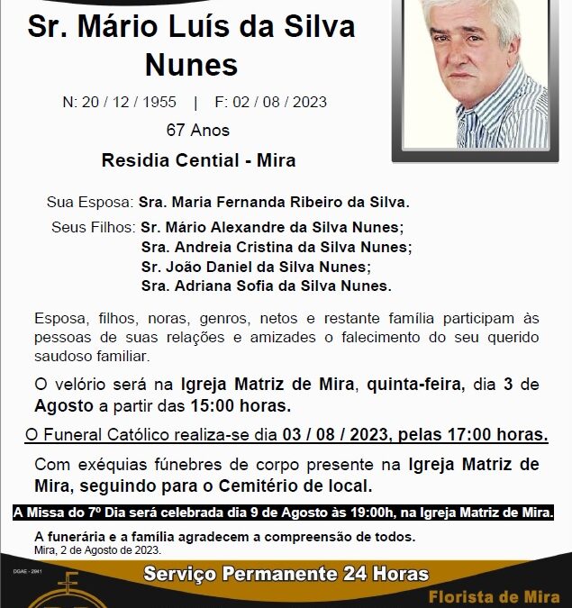 Sr. Mário Luís da Silva Nunes
