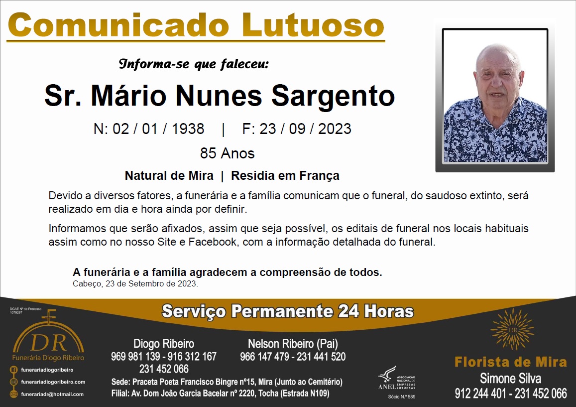 Sr. Mário Nunes Sargento