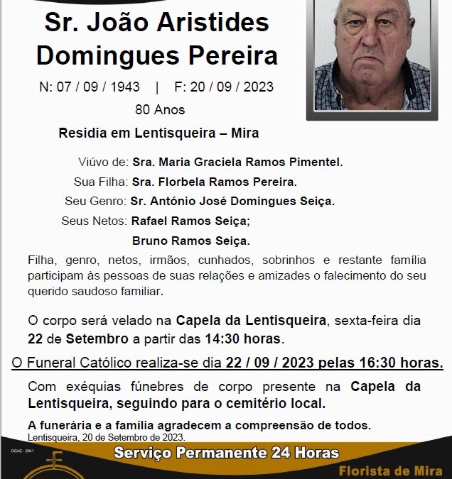 Sr. João Aristides Domingues Pereira