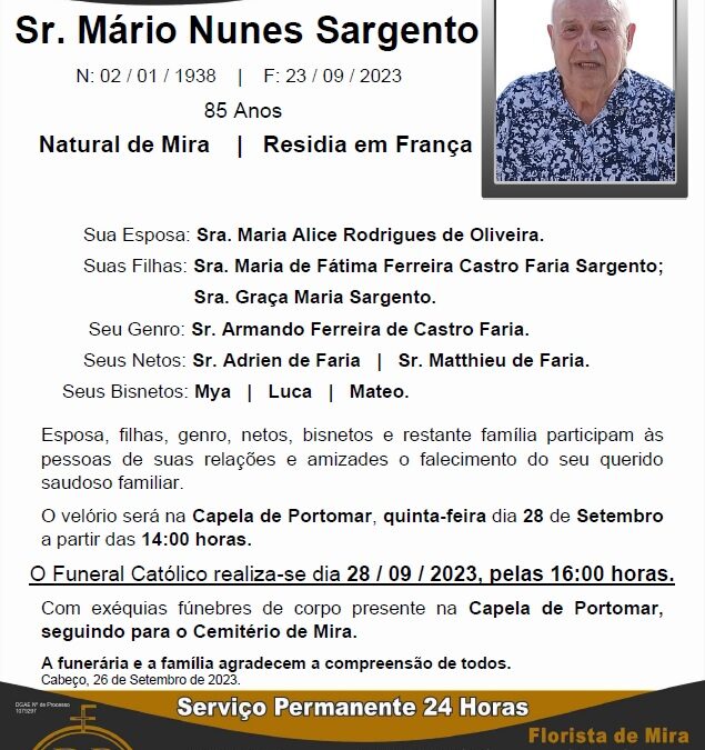 Sr. Mário Nunes Sargento