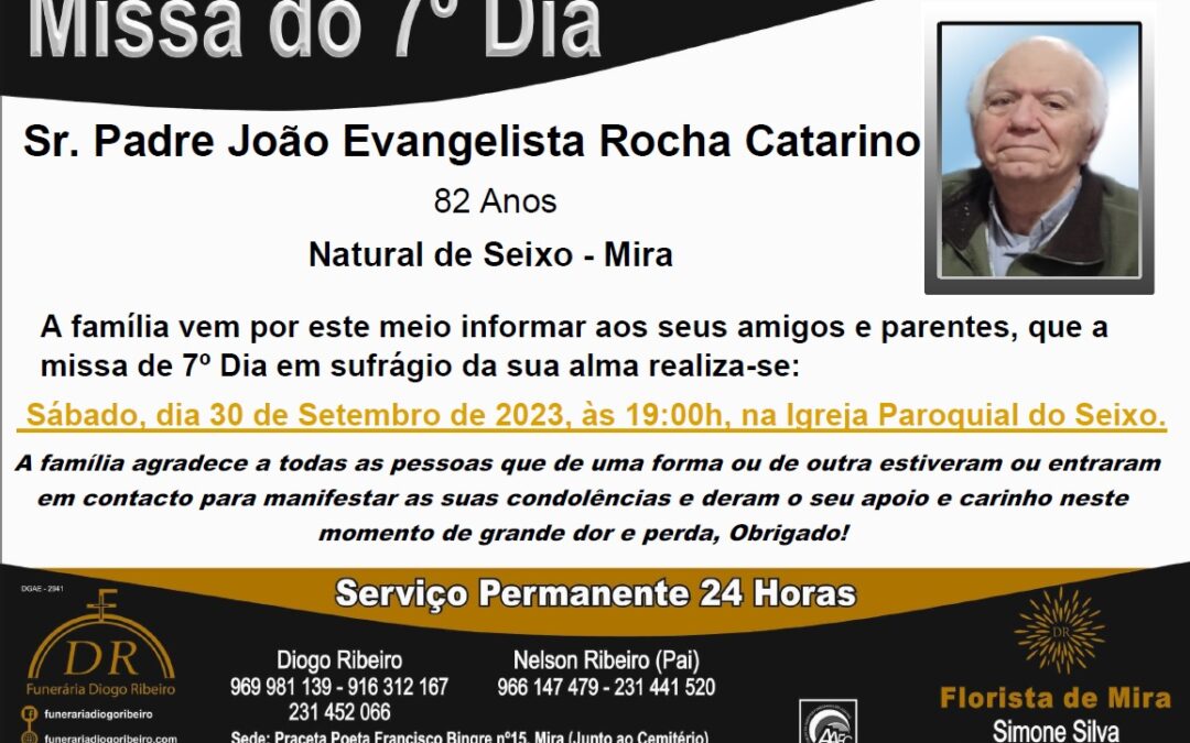 Missa 7º Dia Padre João Evangelista Rocha Catarino