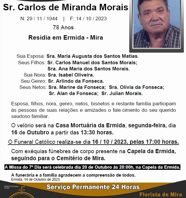 Sr. Carlos de Miranda Morais