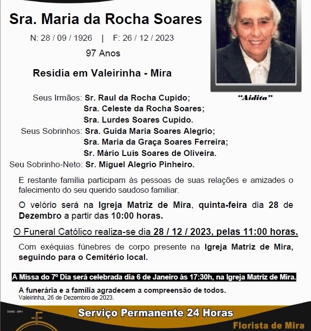 Sra. Maria da Rocha Soares