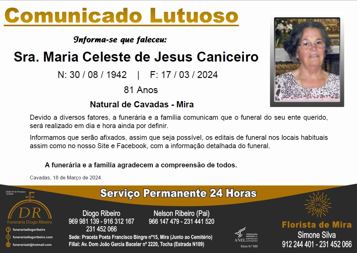 Sra. Maria Celeste de Jesus Caniceiro