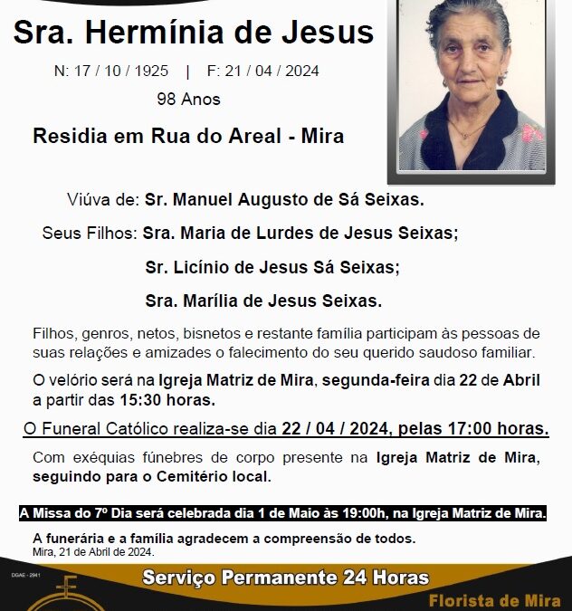 Sra. Hermínia de Jesus