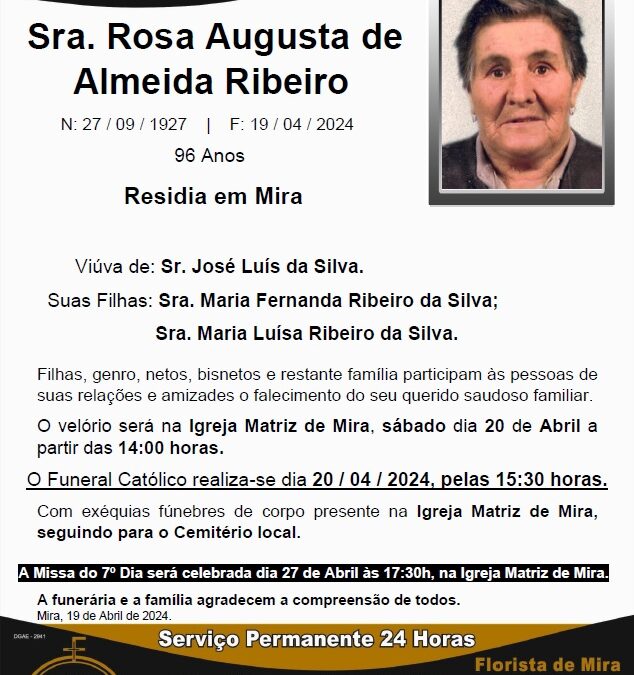 Sra. Rosa Augusta de Almeida Ribeiro