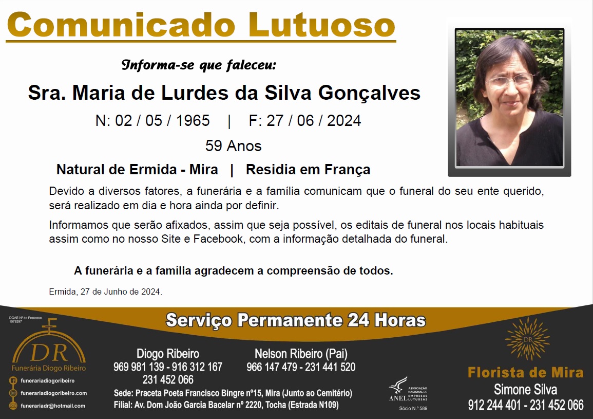 Sra. Maria de Lurdes da Silva Gonçalves