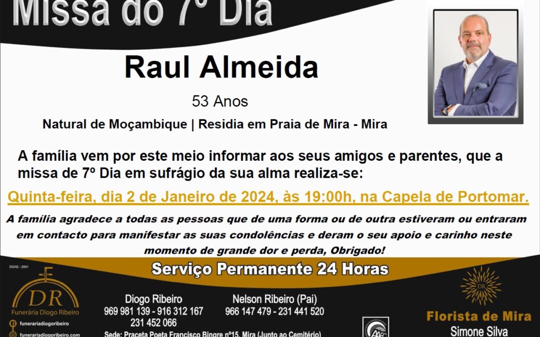 Missa 7º Dia Raul Almeida