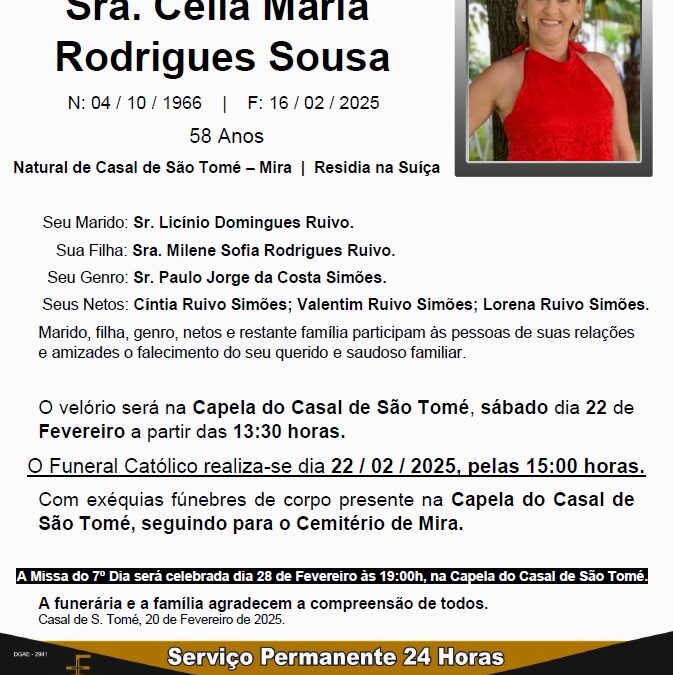 Sra. Célia Maria Rodrigues Sousa