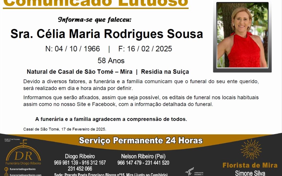 Sra. Célia Maria Rodrigues Sousa