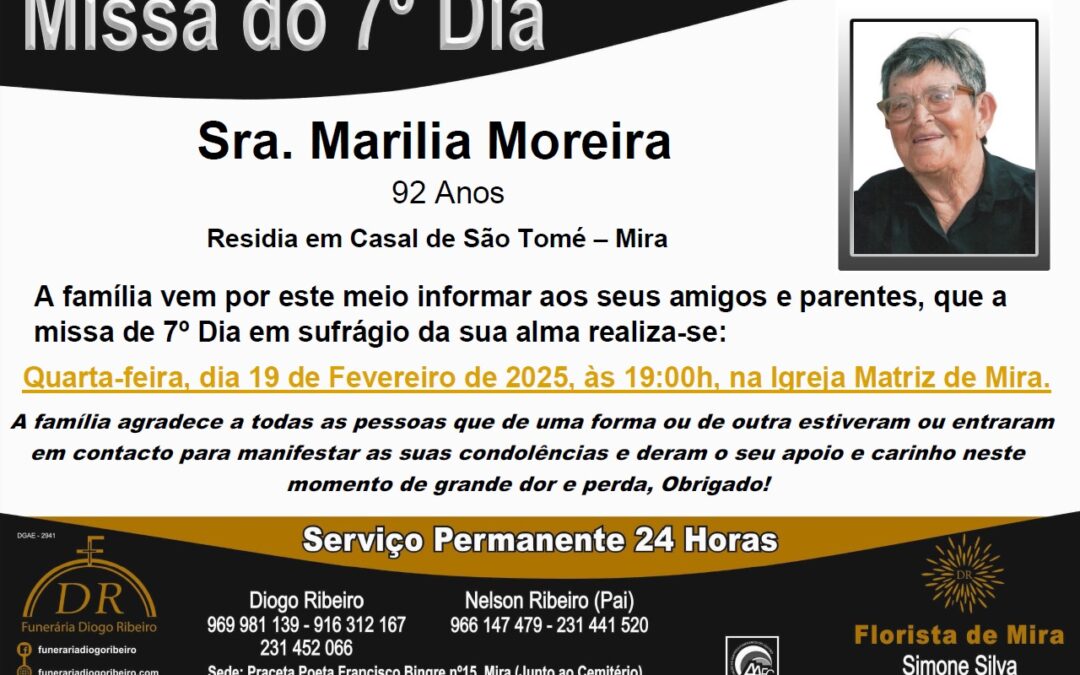 Missa 7º Dia Marilia Moreira