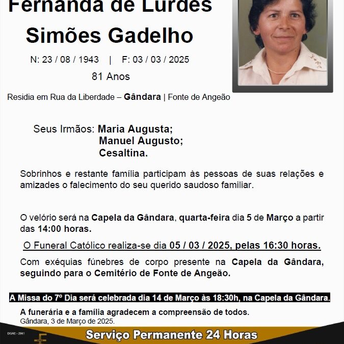 Fernanda de Lurdes Simões Gadelho