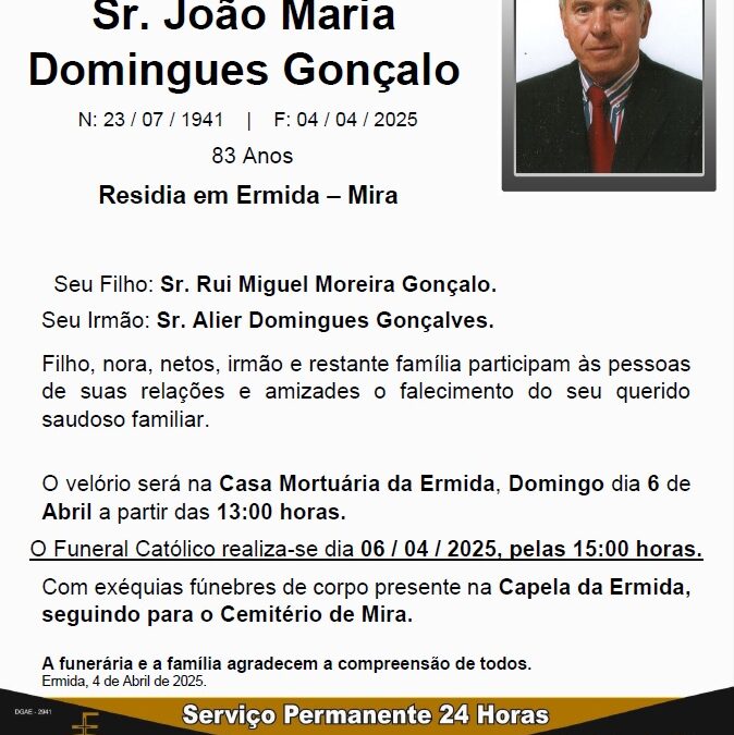 Sr. João Maria Domingues Gonçalo