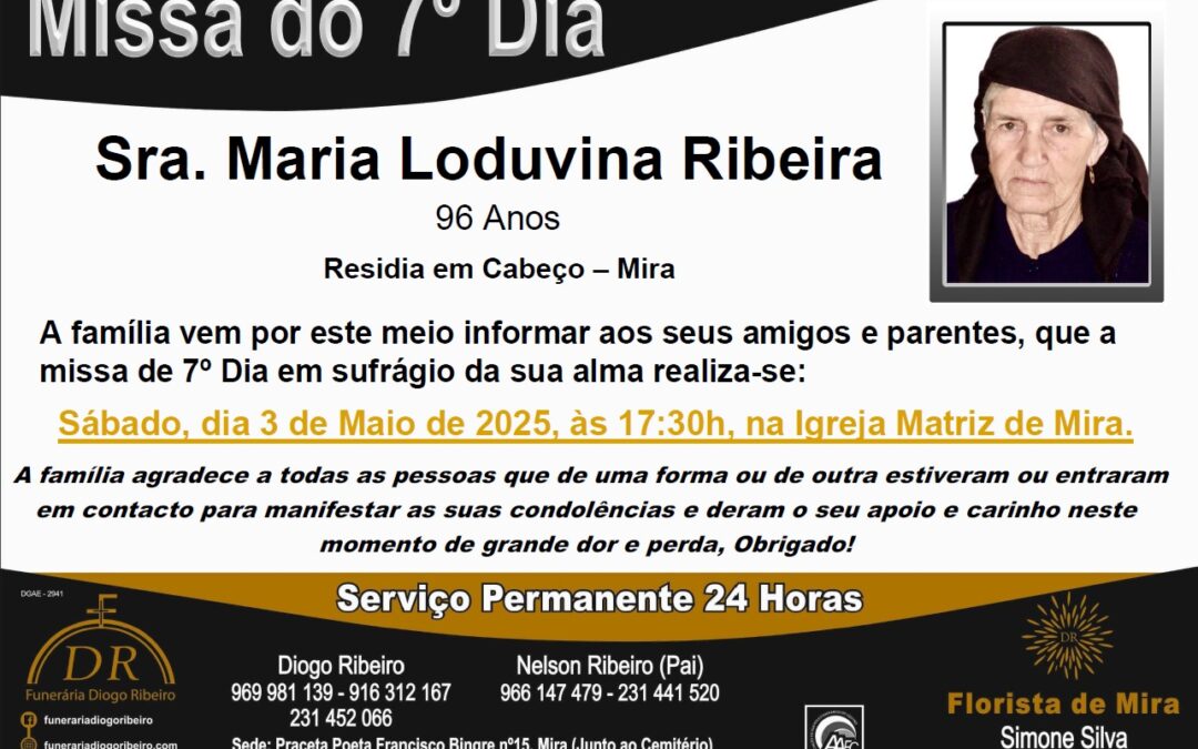 Missa 7º Dia Maria Loduvina Ribeira