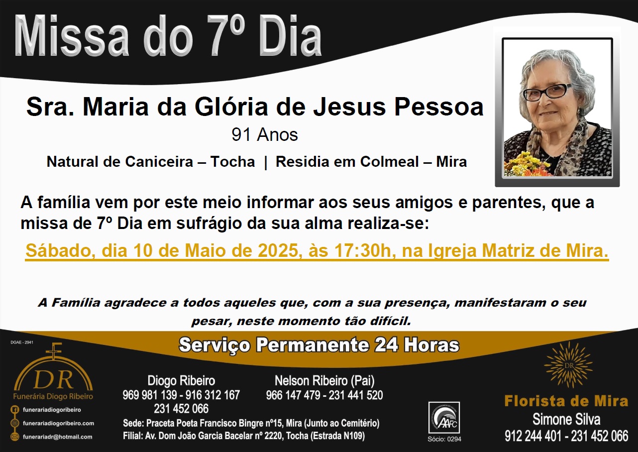 Missa 7º Dia Maria da Glória de Jesus Pessoa