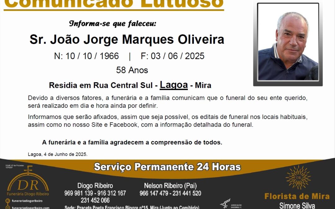 Sr. João Jorge Marques Oliveira