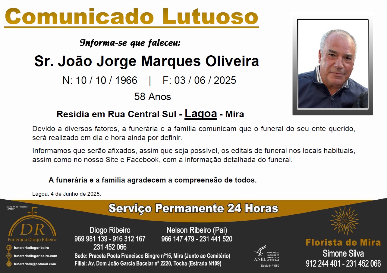 Sr. João Jorge Marques Oliveira