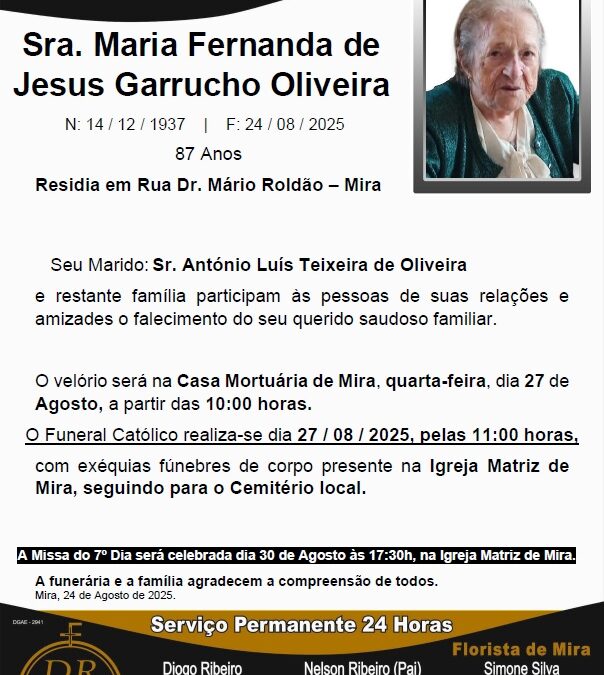 Sra. Maria Fernanda de Jesus Garrucho Oliveira