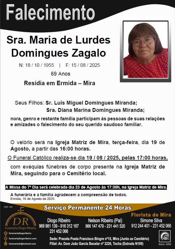 Sra. Maria de Lurdes Domingues Zagalo