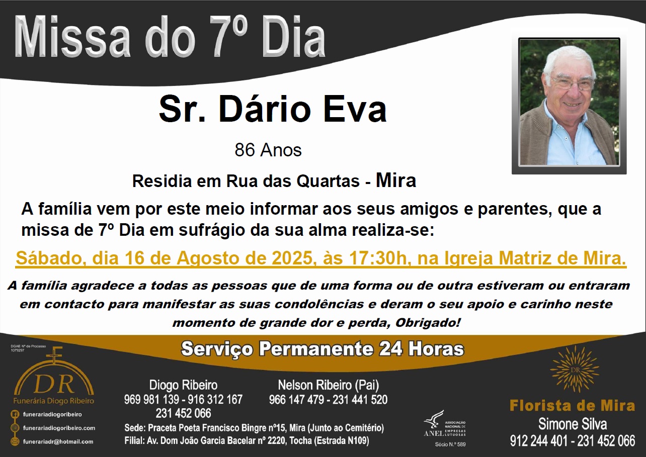 Missa 7º Dia Dário Eva