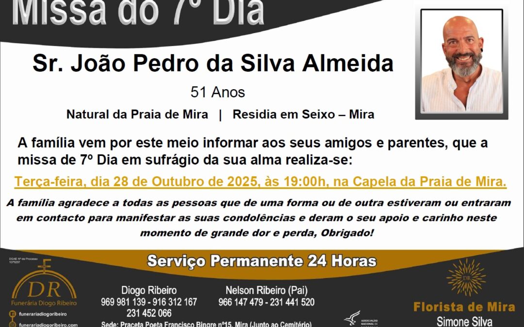Missa 7º Dia João Pedro da Silva Almeida