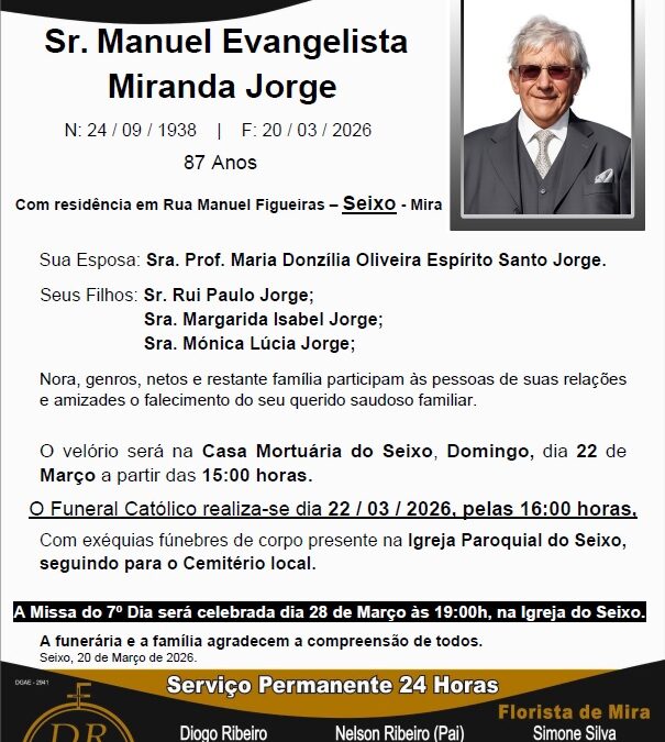 Sr. Manuel Evangelista Miranda Jorge