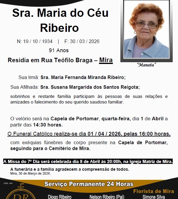 Sra. Maria do Céu Ribeiro  “Manata”