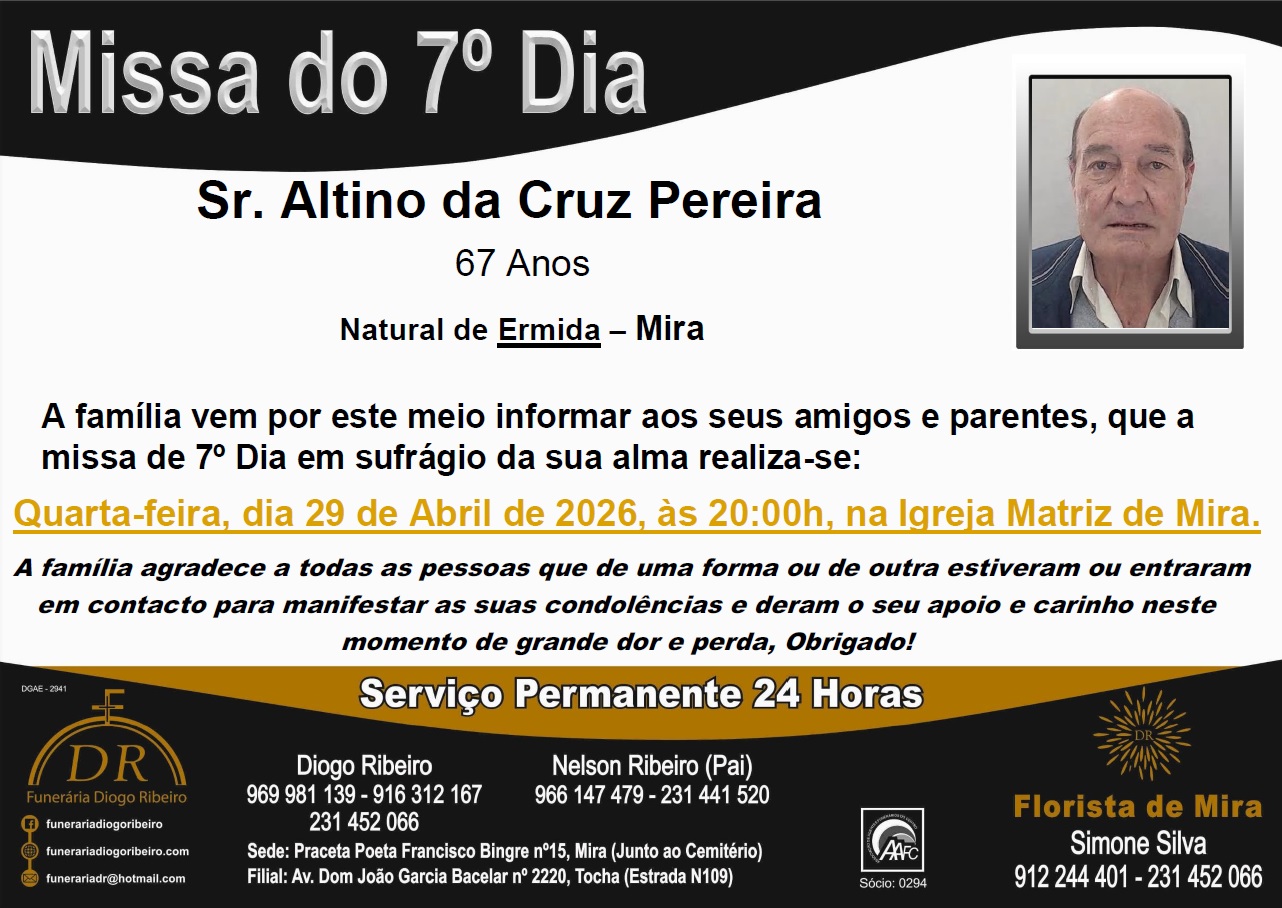 Missa 7º Dia Altino da Cruz Pereira