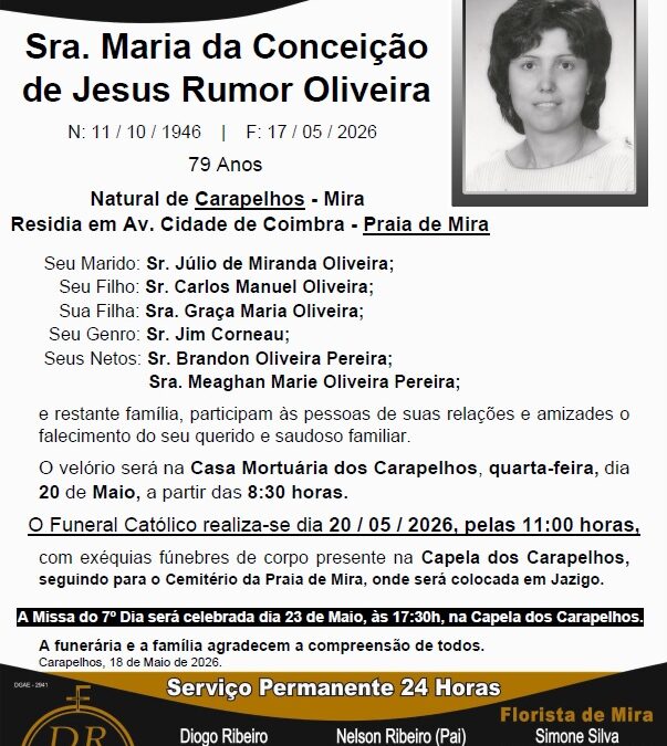 Sra. Maria da Conceição de Jesus Rumor Oliveira
