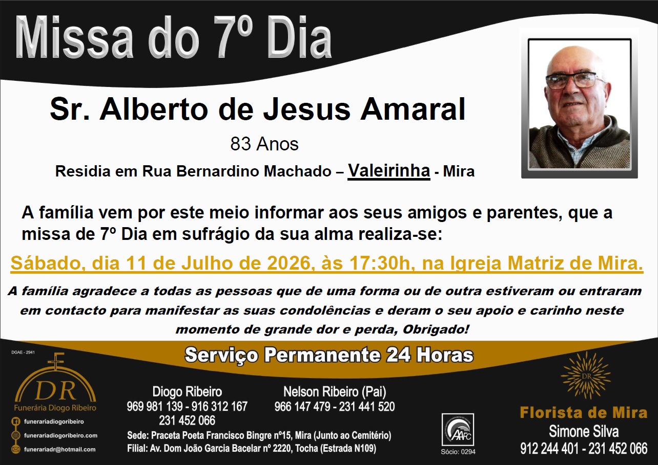 Missa 7º Dia Alberto de Jesus Amaral