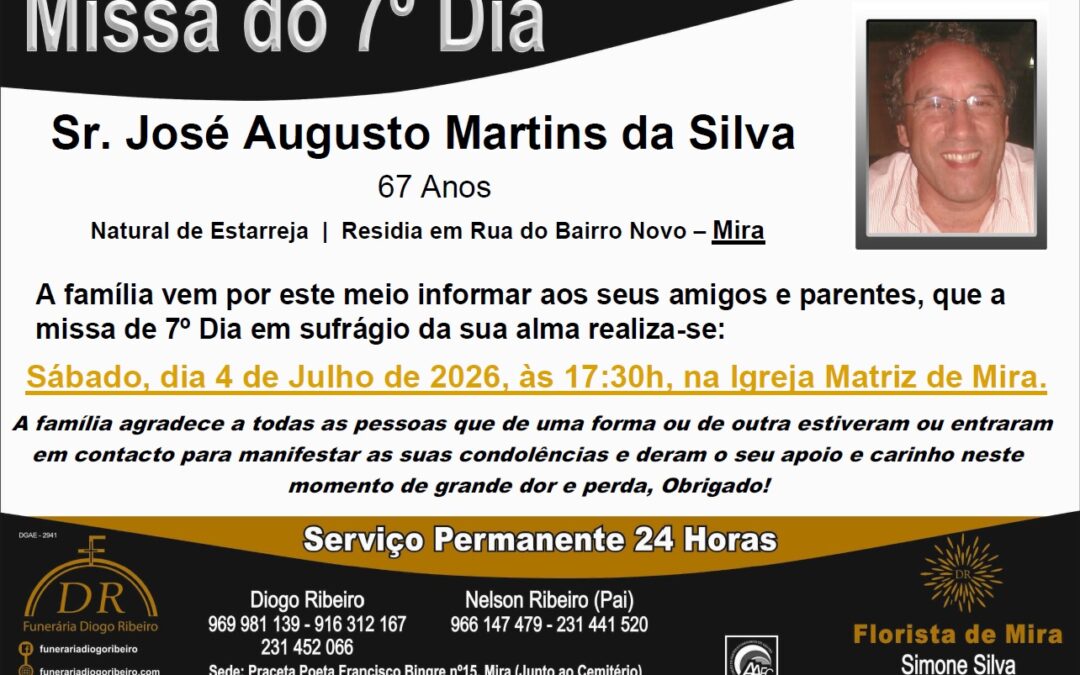 Missa 7º Dia José Augusto Martins da Silva
