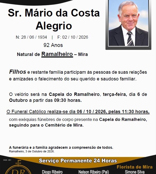 Sr. Mário da Costa Alegrio
